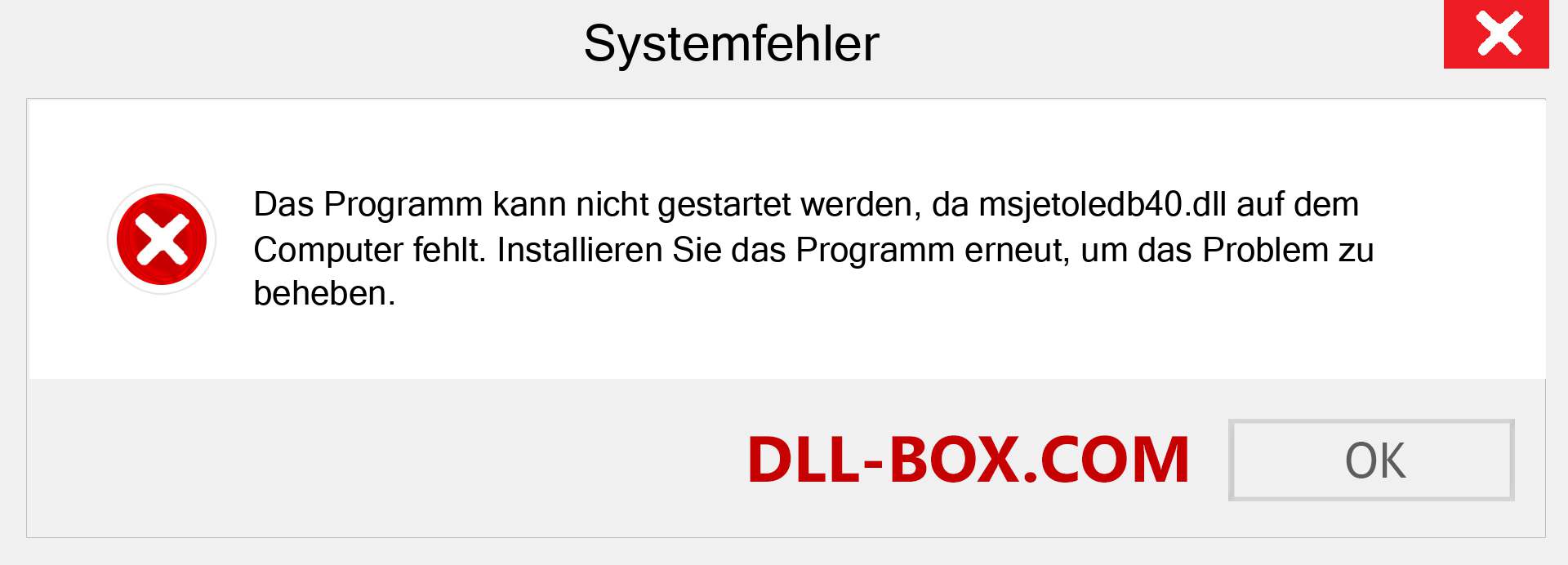 msjetoledb40.dll-Datei fehlt?. Download für Windows 7, 8, 10 - Fix msjetoledb40 dll Missing Error unter Windows, Fotos, Bildern